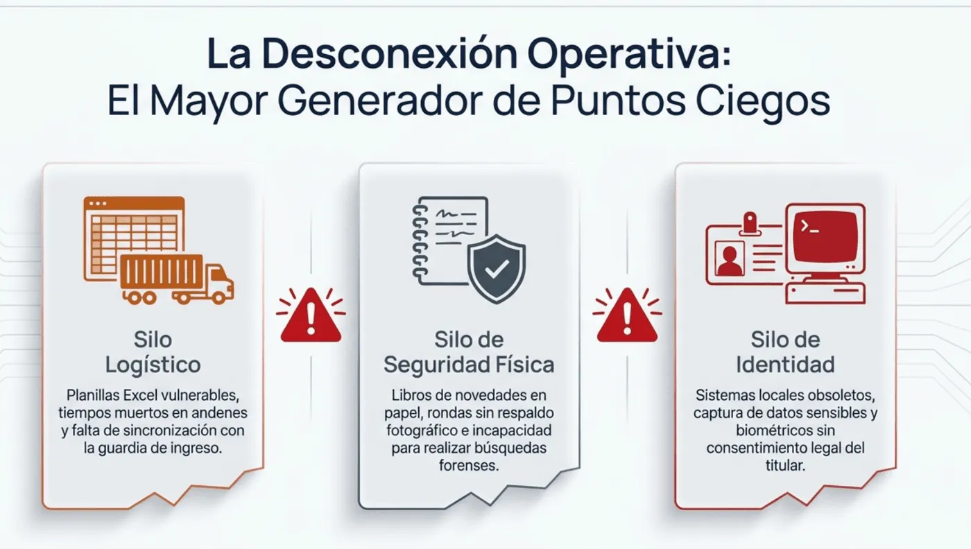 La Desconexión Operativa: silos de Logística, Seguridad Física e Identidad que generan puntos ciegos en la operación